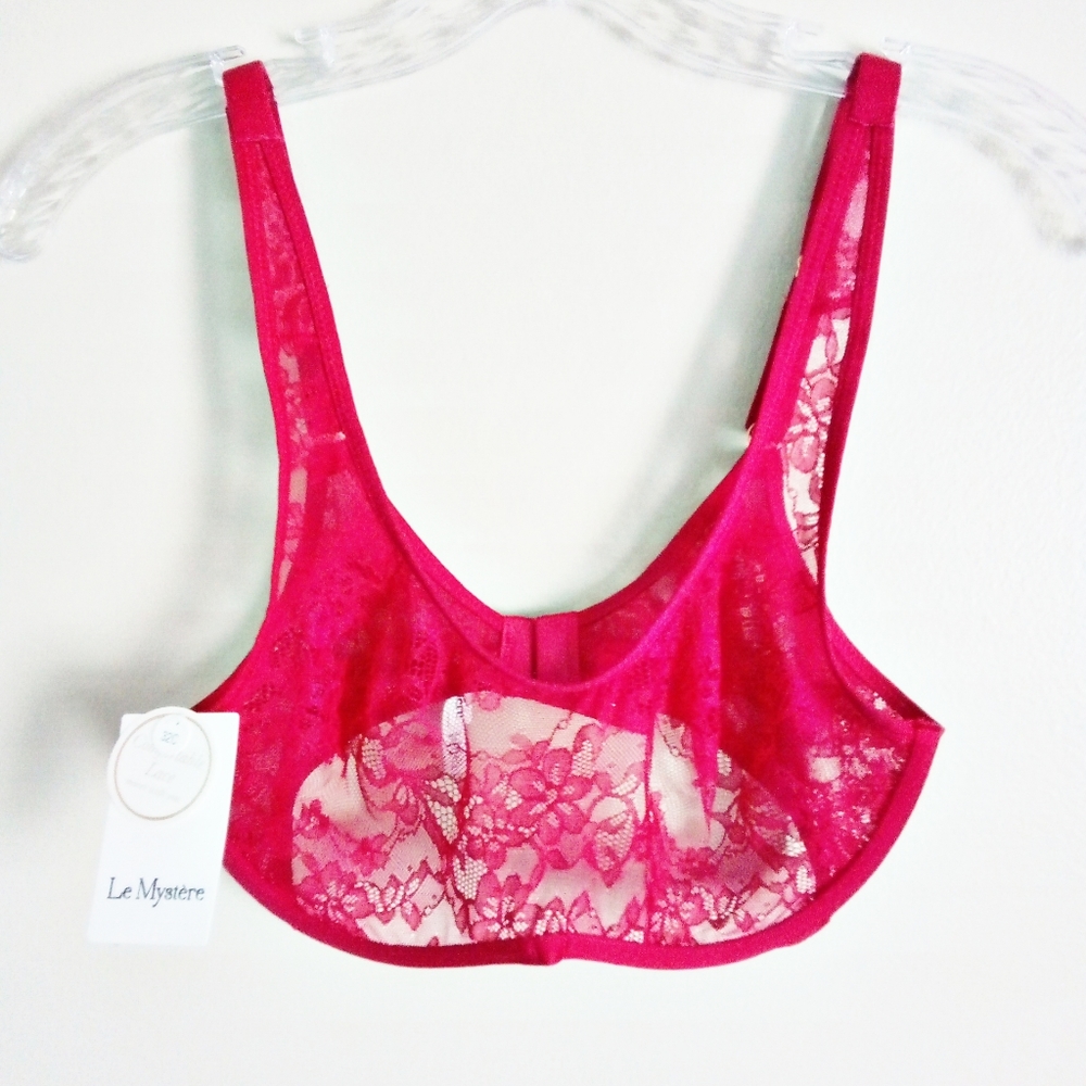 Le Mystere NWT Lace Merlot Bra
